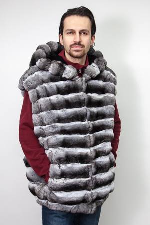 Marc Kaufman Presents a chinchilla vest with hood For Men from Marc Kaufman Furs New York,Fur coats in Baltimore, fur coats in Chicago, fur coats in Detroit, fur coats in Los Angeles, fur coats in Detroit, fur coats in orange county, fur coats in Atlanta, fur coats in Denver, fur coats in Dallas, fur coats in Seattle, fur coats in Portland, fur coats in Santiago, fur coats in Buenos Aires, fur coats in Caracas