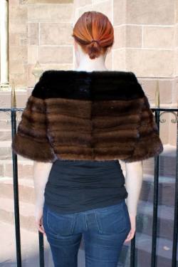 Mahogany Ranch Mink Fur Caplet