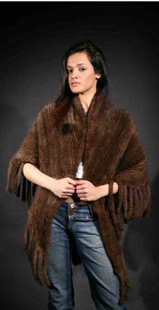 Demi Knit Mink Fur Cape Marc Kaufman Furs