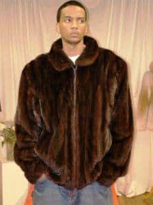 Mahogany men"s Bomber Fur Jacket