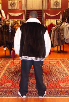 Black White Mans Mink jacket