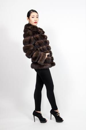 Russian Sable Fur Jacket Horizontal Marc Kaufman Furs NYC