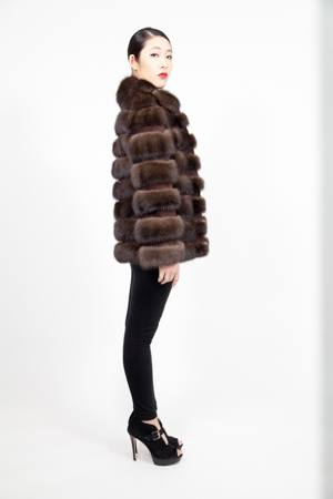 Russian Sable Fur Jacket Horizontal