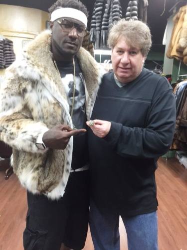 Jamal Brown Cat Lynx Fur Bomber Jacket