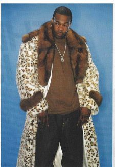 Busta Rhymes Spotted Mans Mink Coat Sable Collar