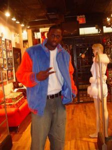 Tim Thomas Wearing Blue Orange Mink Fur Jacket