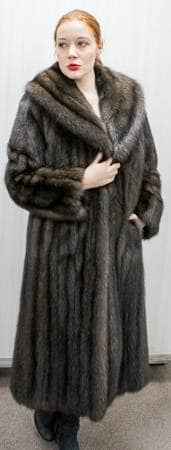 Russian Sable Fur coat Full Length Shawl Collar