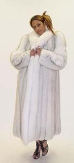 Marc Kaufman Furs Presents a blue fox fur coat with white fox fur trim from Marc Kaufman Furs New York,Argentina,United Kingdom,Austria,Denmark,Norway,Australia,Finland,Saudi Arabia,Oman,Kuwait,Jordan,Egypt