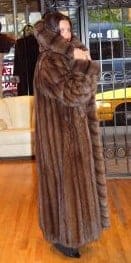 Full Length Russian Sable Coat Cross Cut Fronts