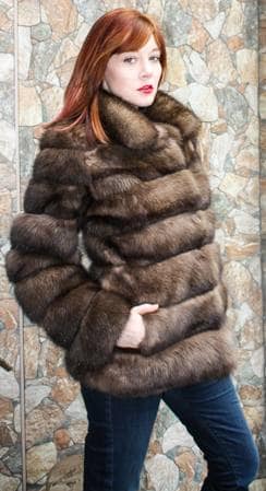 Casual Russian sable Fur jacket