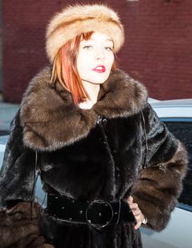 Blackglama Mink Coat Russian Sable Collar Cuffs