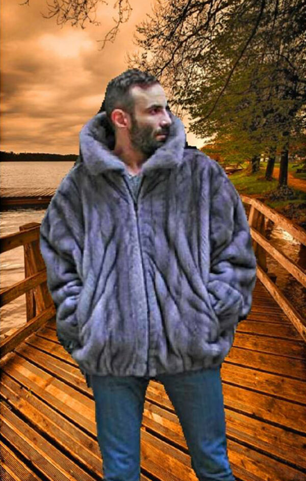 MEN'S MINK BOMBER JACKET