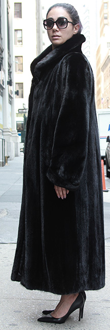 full length black mink coat