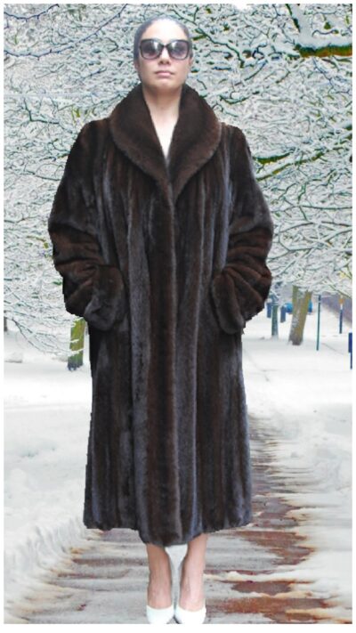 mahogany mink fur coat