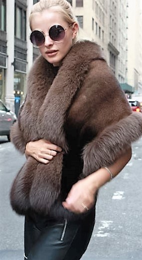 Marc Kaufman Furs Presents a brown mink fur stole with fox fur trim from Marc Kaufman Furs New York,Argentina,United Kingdom,Austria,Denmark,Norway,Australia,Finland,Saudi Arabia,Oman,Kuwait,Jordan,Egypt