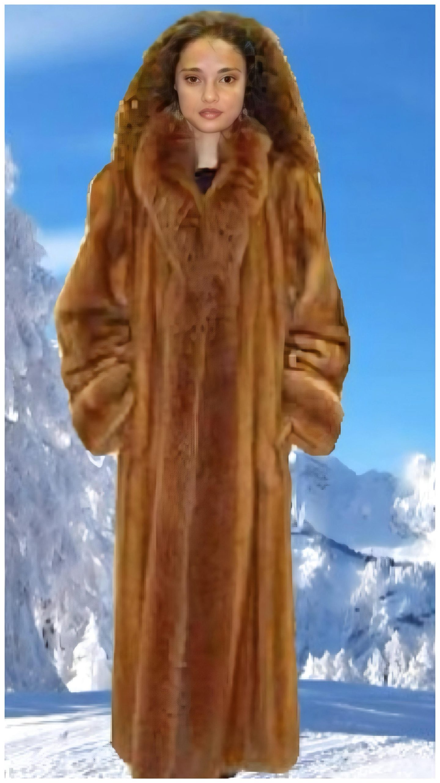 Whiskey Mink Fur Coat