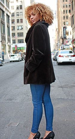 Brown Sheared Mink Jacket