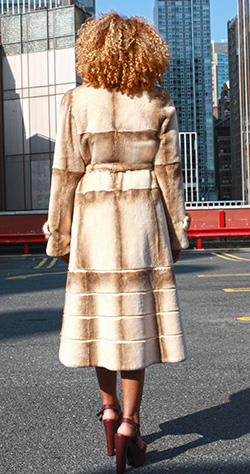 Two Toned Rex Rabbit Fur Coat