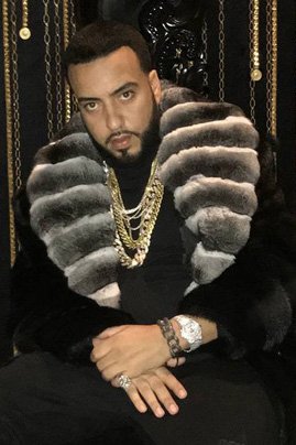 French Montana Mink Stroller Chinchilla Fur Collar