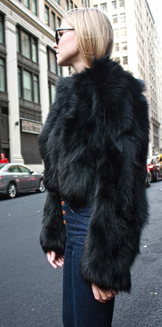 Black Fox Fur Jacket