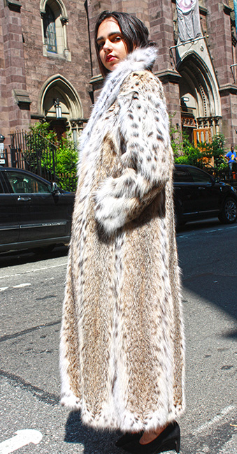 Full Length American Cat Lynx Fur Coat