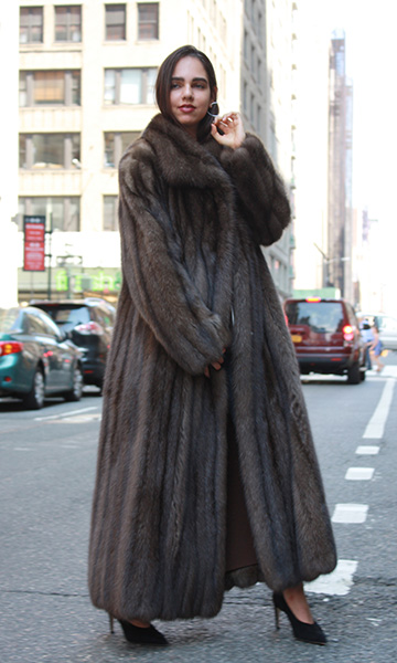 Full Length Russian Sable Fur Coat