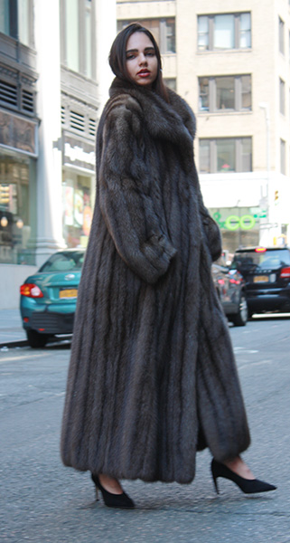 Full Length Russian Sable Fur Coat