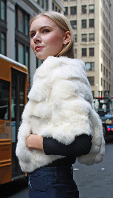 White Rabbit Fur Capelet