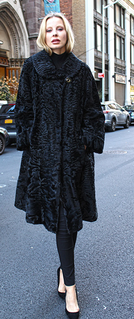 Black Persian Fur Stroller