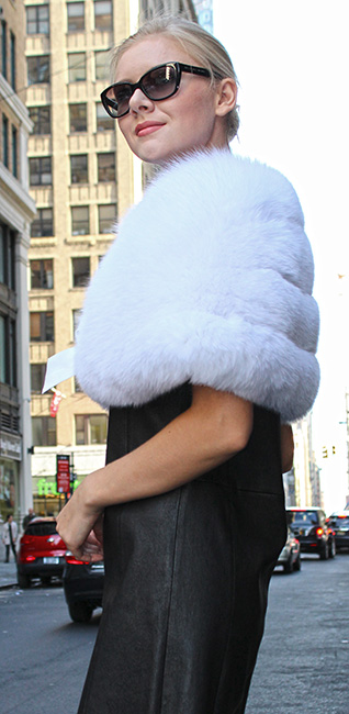 White Fox Fur Stole