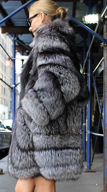 Silver Fox Fur Coat