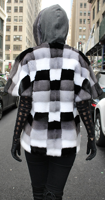 Mink Fur Checkered Vest