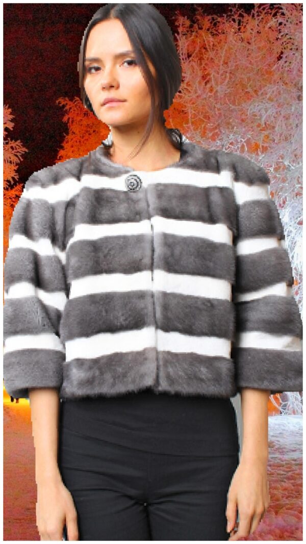 mink fur caplet