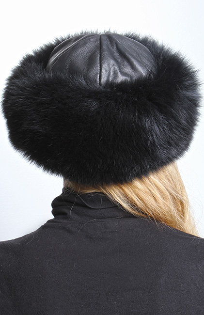 Black Fox Fur Hat