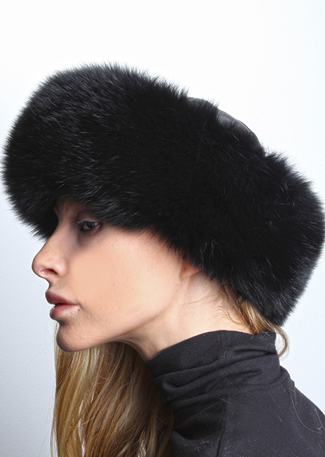 Black Fox Fur Hat