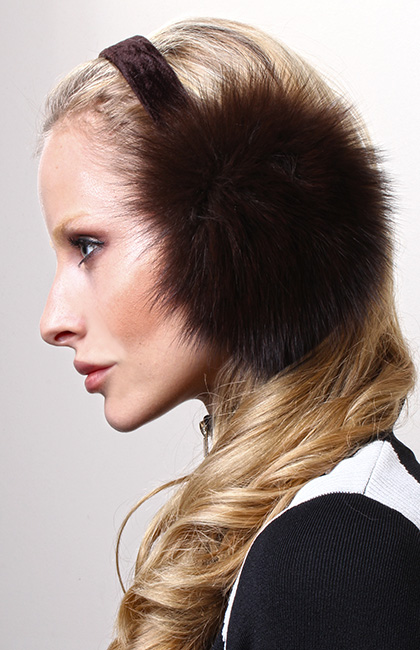 Brown Fox Fur Ear Muffs