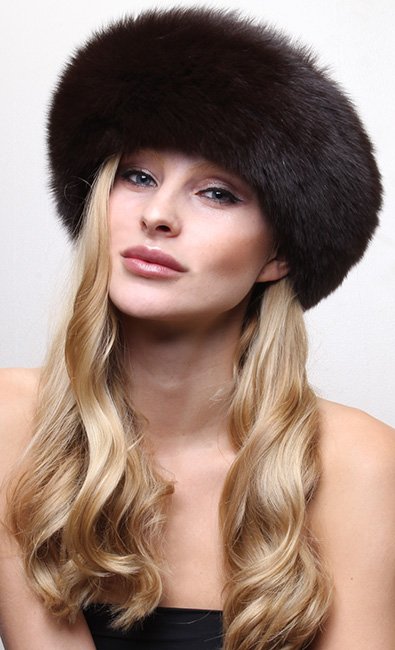 Brown Fox Fur Headband