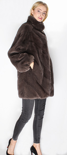 Brown Mink Fur Jacket