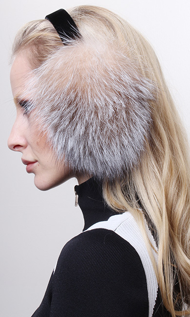 Crystal Fox Fur Ear Muffs