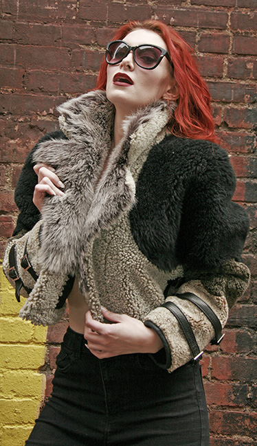 Three Toned Reversible Shearling Jacket