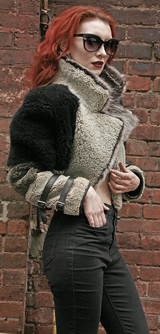 Three Toned Reversible Shearling Jacket