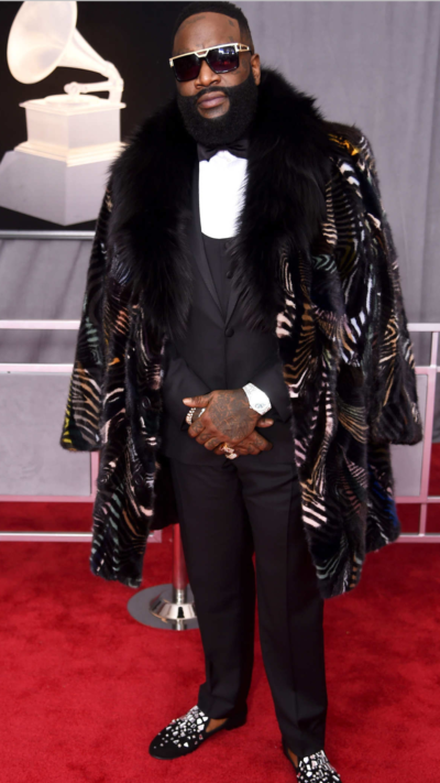 Rick Ross Mink Coat Grammy's 2018