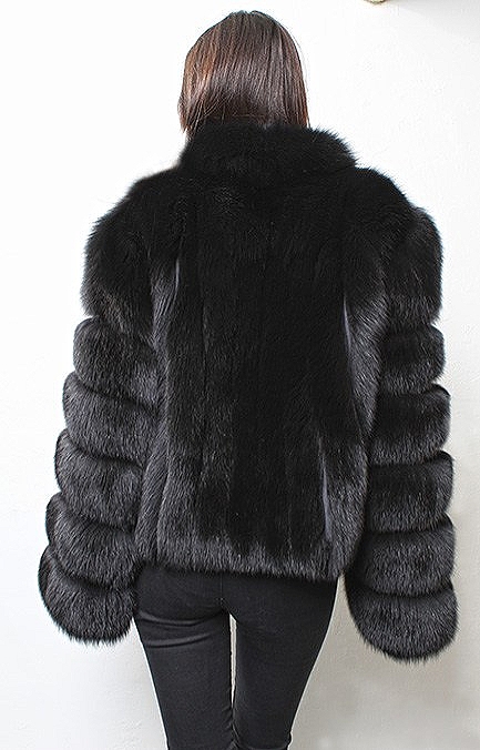 Black Fox Fur Jacket