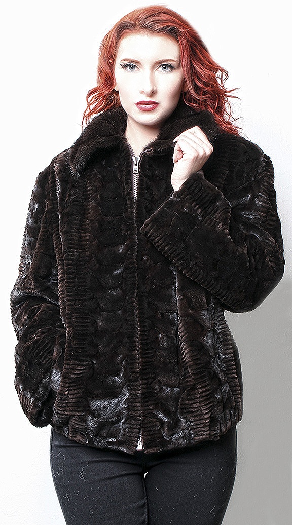 sheared mink fur coats