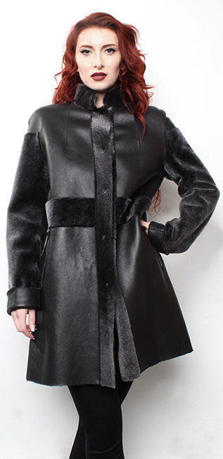 Black Shearling Coat