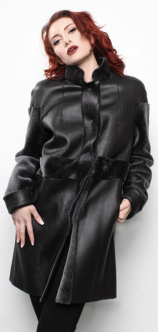 Black Shearling Coat