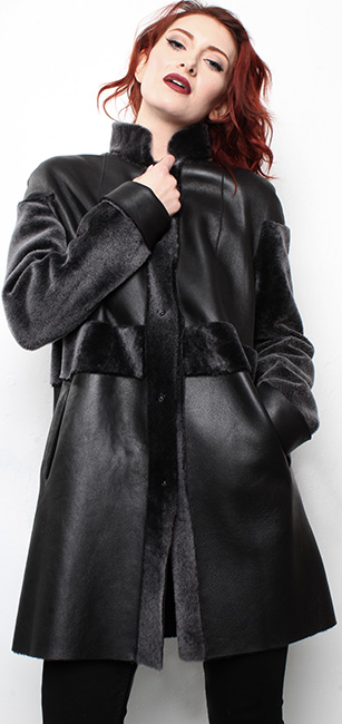 Black Shearling Coat