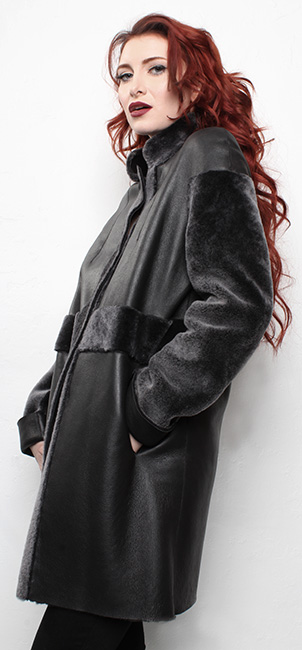 Black Shearling Coat