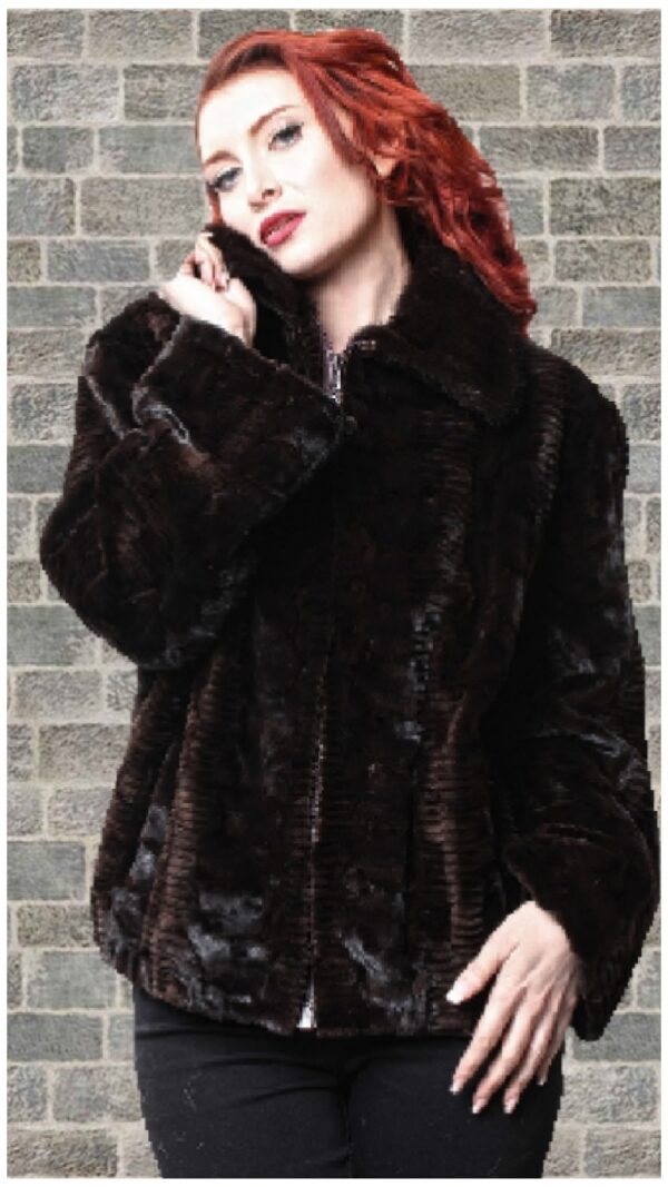 sheared mink fur coat