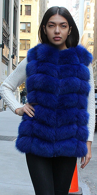 fox fur vest woman